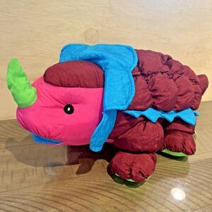 CHOSUN Dinosaur Triceratops Stuffed Animal Plush Toy Nylon Parachute Vintage 17"